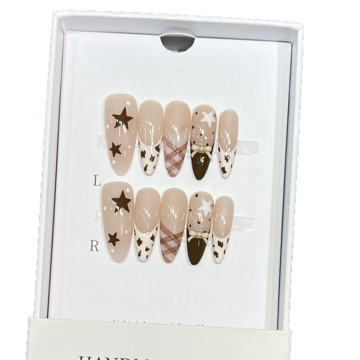 Künstlerisches Press-On-Nagelset Brehn