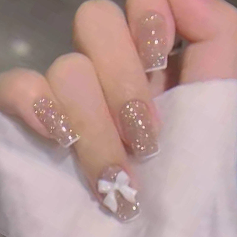 Glitzernde Glitzer Press-On Nail Art Set Brehn