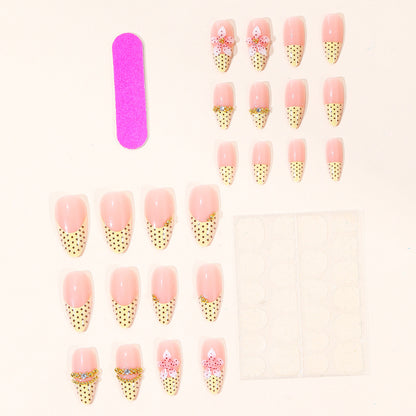 Künstlerische 3D Blumen Akzent Stiletto Nagelkunst Verlängerungen Brehn