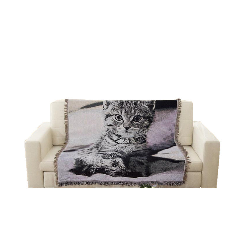 Künstlerische Katzenmuster-Wurfdecke