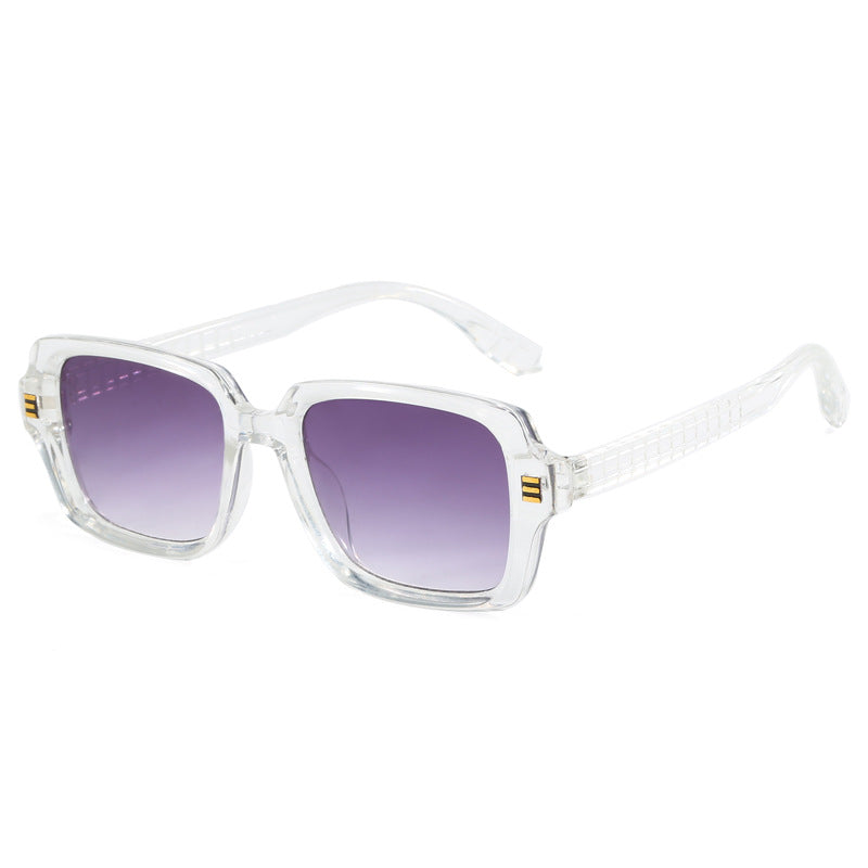 Damen modische quadratische Sonnenbrille mit strukturiertem Rahmen Brehn