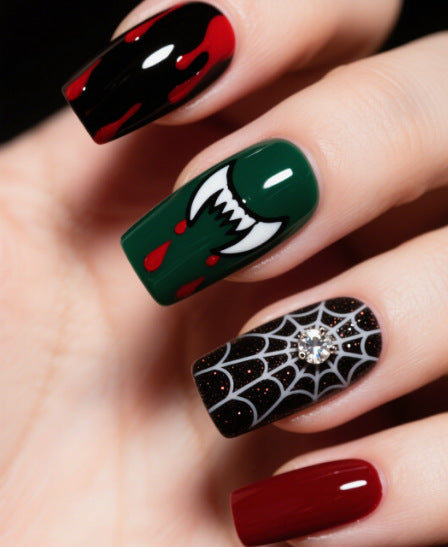 Halloween-Themen-Nagelkunstverlängerungen Brehn