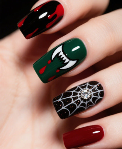 Halloween-Themen-Nagelkunstverlängerungen Brehn