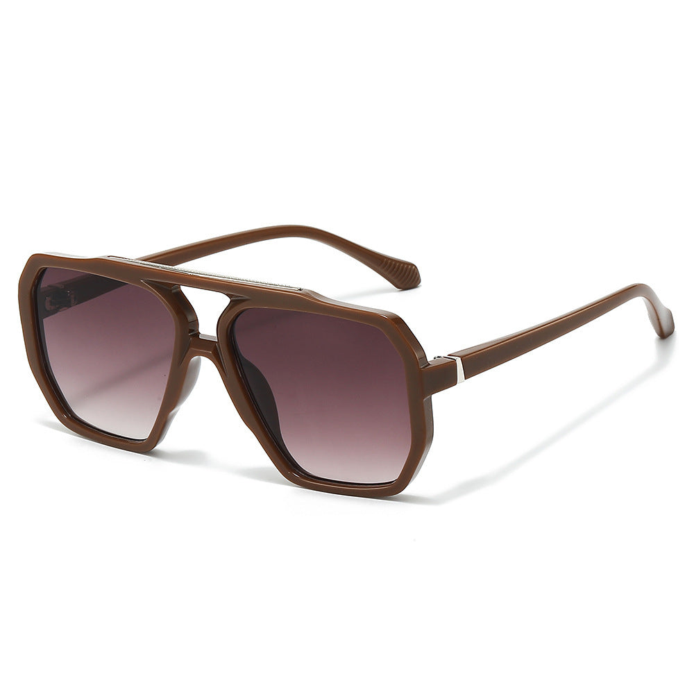 Oversized sechseckige Rahmen Sonnenbrille Brehn