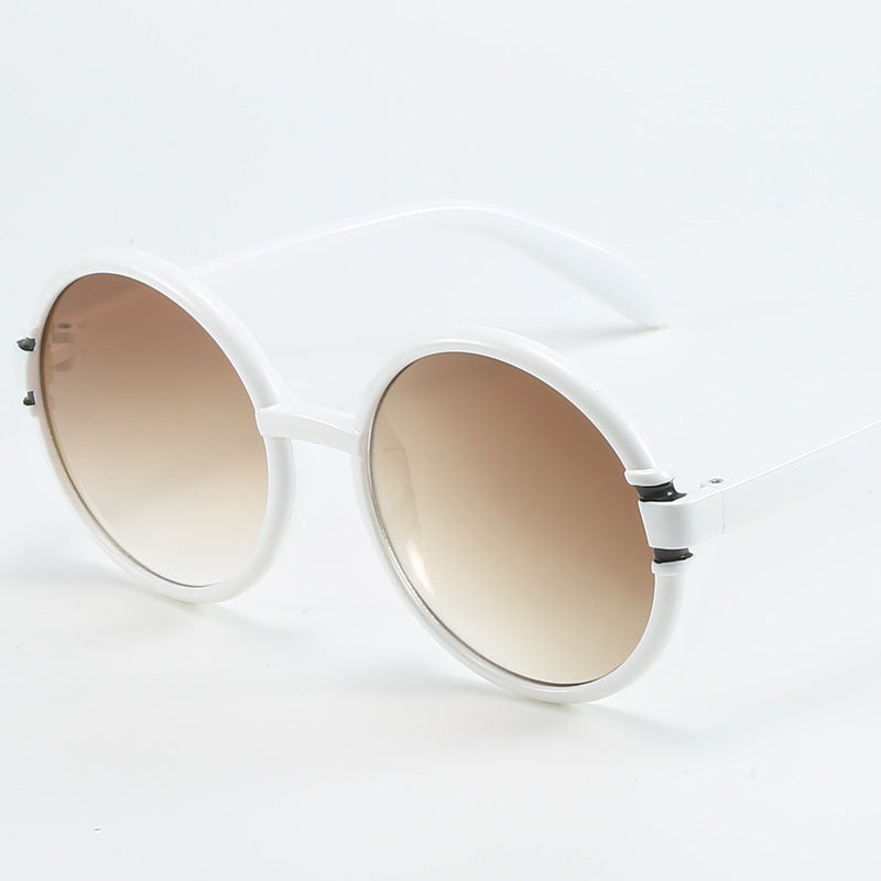 Damen runde Sonnenbrille im trendigen Leopardenmuster mit UV-Schutz Brehn
