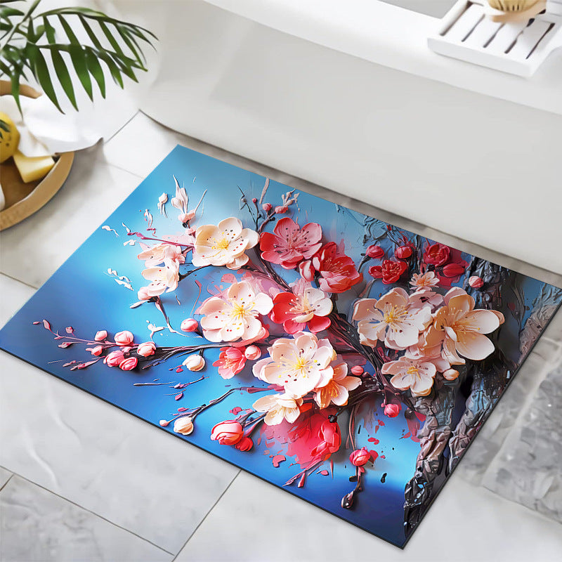 Strukturiertes florales Design Badmatte Brehn