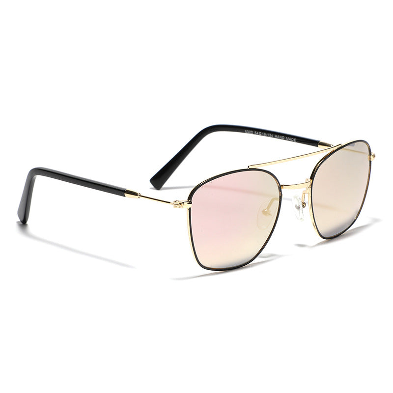 Damen modische quadratische Sonnenbrille mit luxuriösem Metallrahmen Brehn