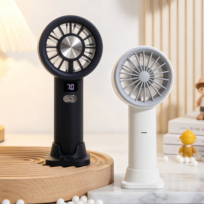 Damen tragbarer Handventilator mit LCD-Anzeige und USB-Ladefunktion Brehn