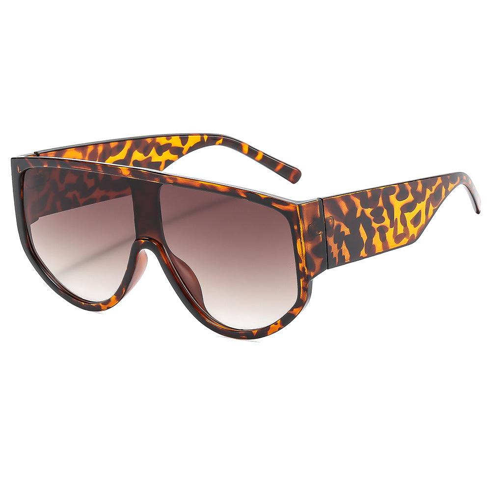 Damen Fashion-Sonnenbrille mit futuristischem, transparentem Rahmen und großem Schutz Brehn
