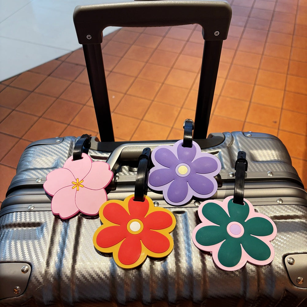Blumengestalteter Reisegepäcketikett Brehn