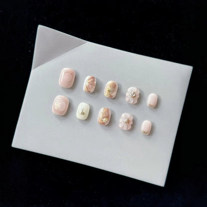 Künstlerisches Floral-Nagelset