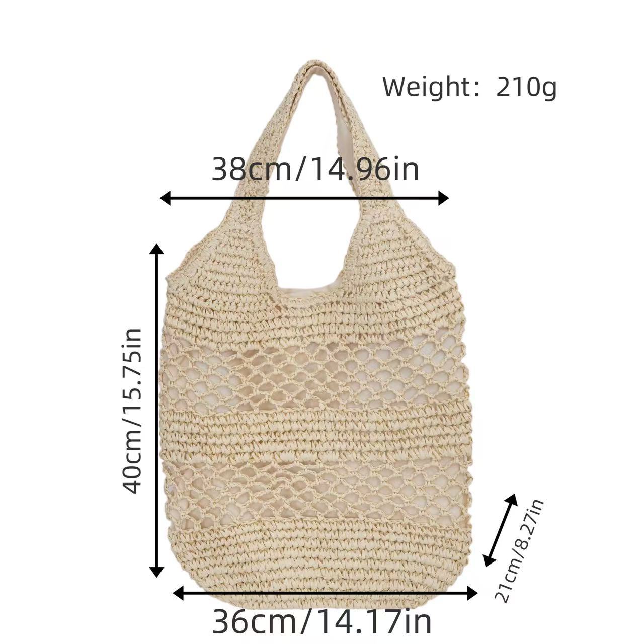 Handtasche Aus Geflochtenem Naturmaterial mit Quastendetails Brehn