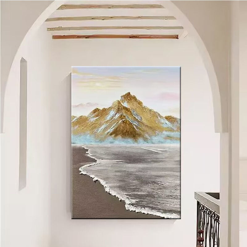 Szenische Berg-Meereslandschaft Leinwandkunst