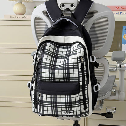 Stylische Karierte Muster Rucksack Brehn