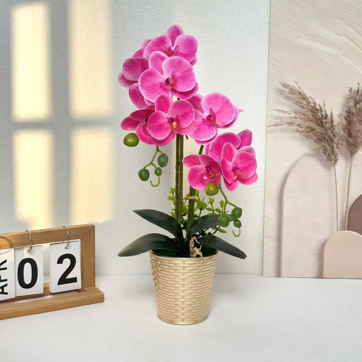 Künstliche Orchidee Florale Anzeige für Innenraumdeko