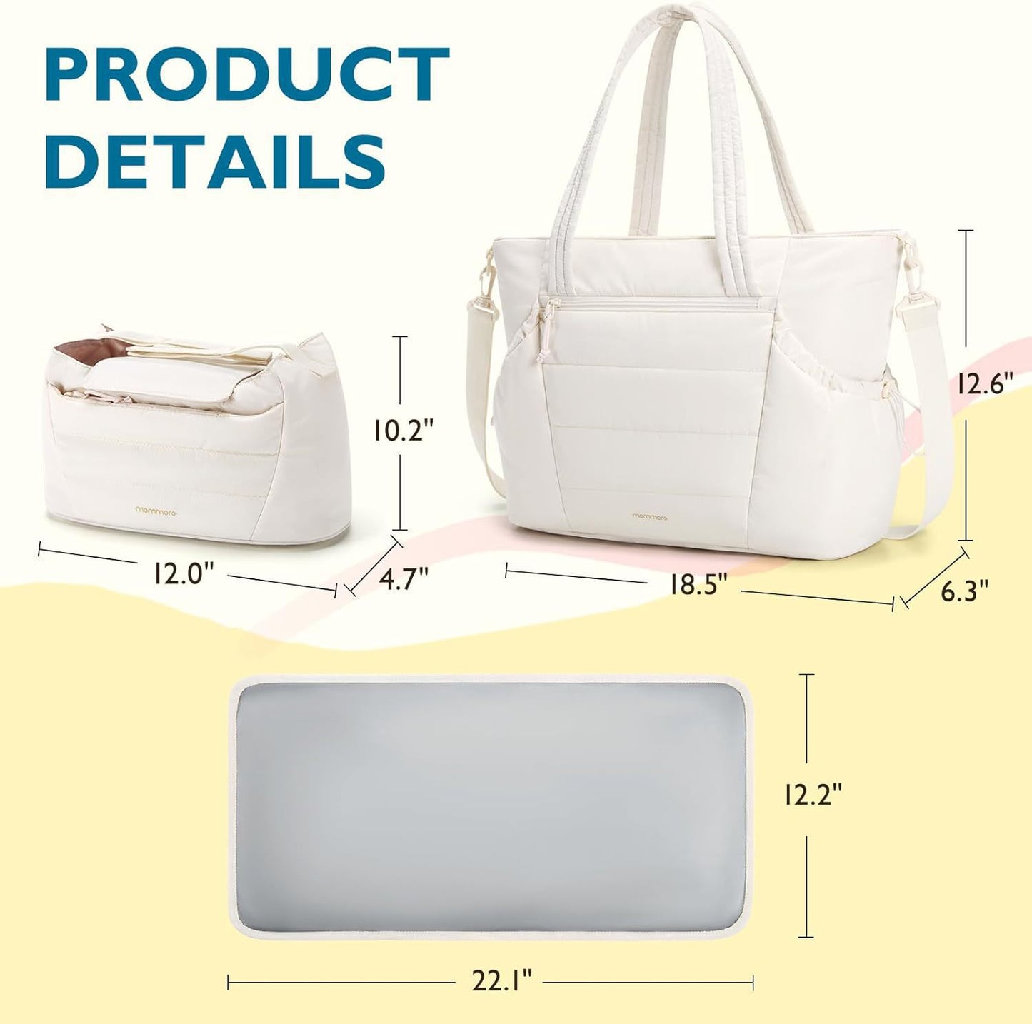 Polyurethan Handtasche mit Abnehmbarem Organizer Brehn