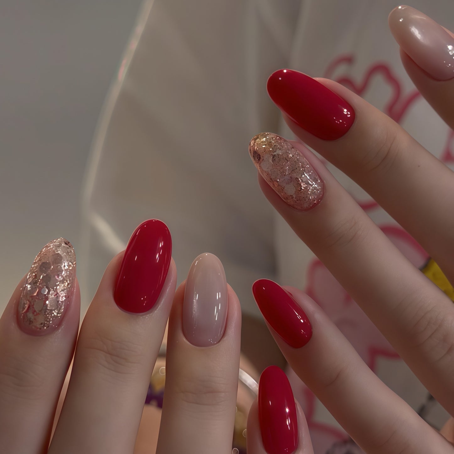 Glamouröse Kunstnägel mit Funkelnden Akzenten Brehn
