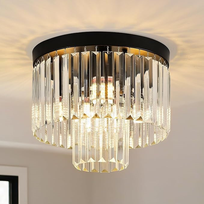 Moderne Kristall Deckenleuchte Flush Mount