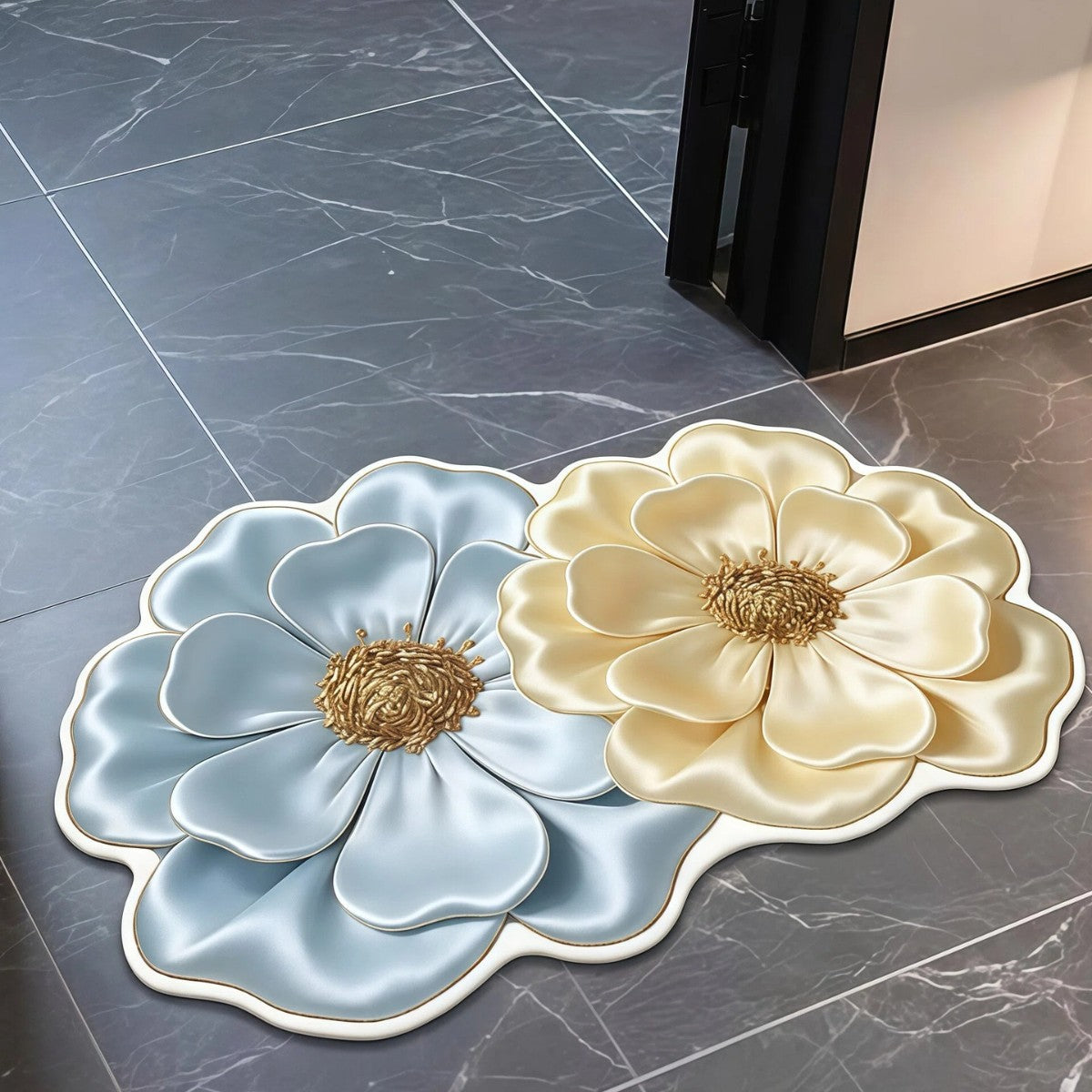 Luxuriöse Blumenmuster-Badematte