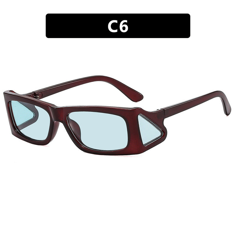 Damen extravagante Sonnenbrille im geometrischen Design Brehn