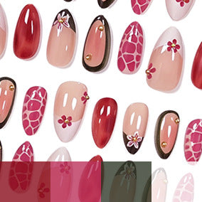 Elegante blumenmuster Druck auf Nagelkunst Brehn