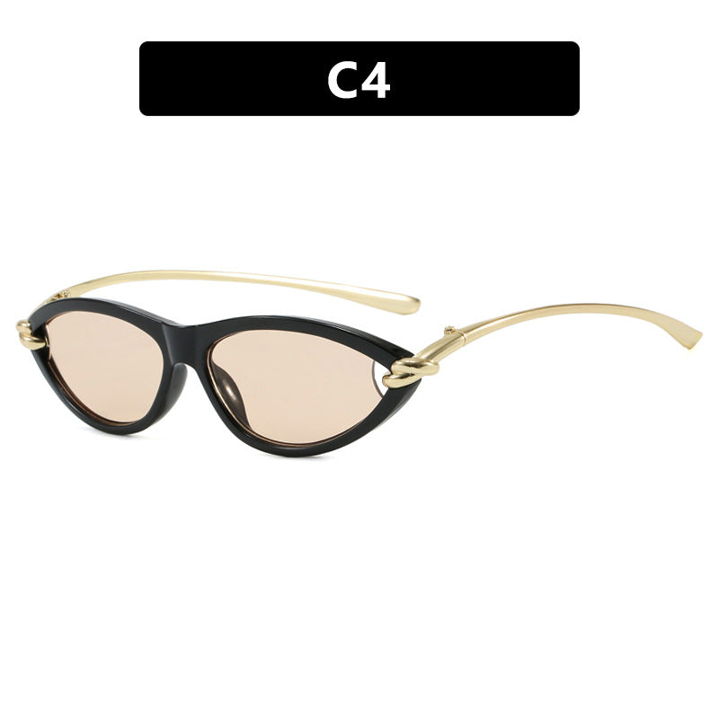 Damen Cat-Eye Sonnenbrille mit elegantem Metallrahmen und schützendem UV-Filter Brehn