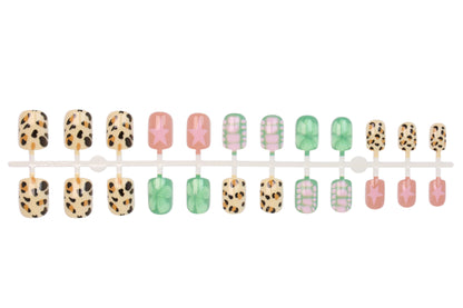 Kunstnagelset mit modernen Tier- und Blumendesigns Brehn