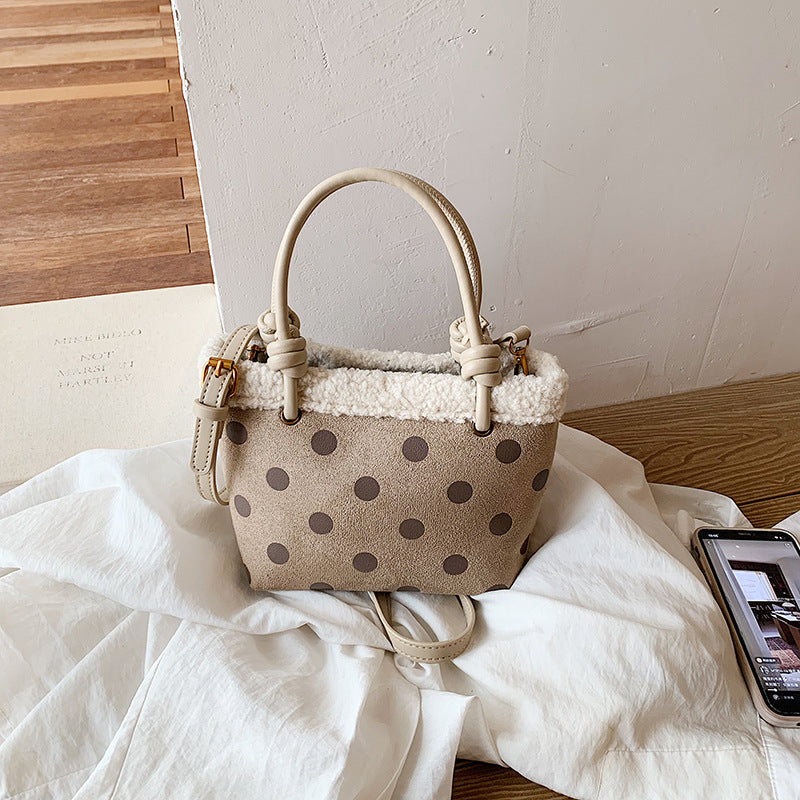 Punkte Plüsch Handtasche