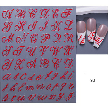 Elegantes Kalligraphie Nagelkunst Schablonen Set