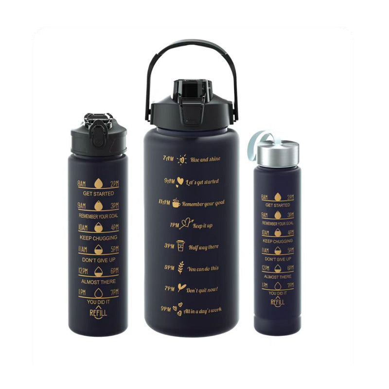 Unisex Motivierende Wasserflasche mit Zeiteinteilung Brehn