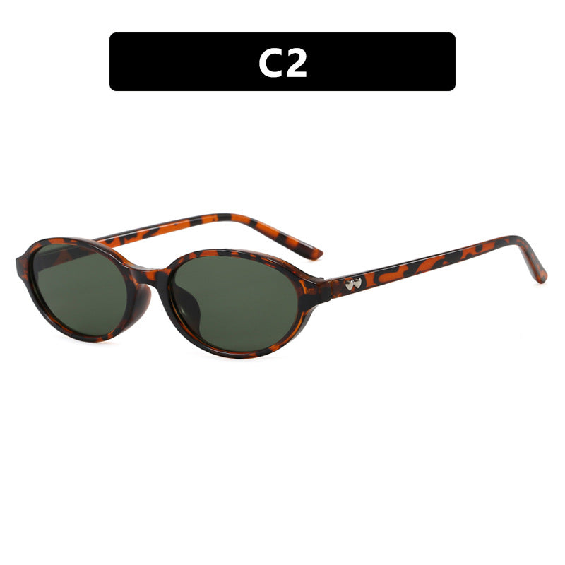 Damen modische Sonnenbrille mit ovalem Rahmen und UV-Schutz Brehn