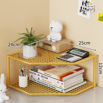 Dreifach-Eck-Metall-Mesh-Speicherregal für Badezimmer Küche Wohnzimmer