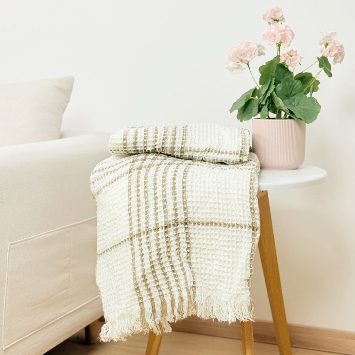 Weiches Baumwoll-Waffelgewebe-Decke