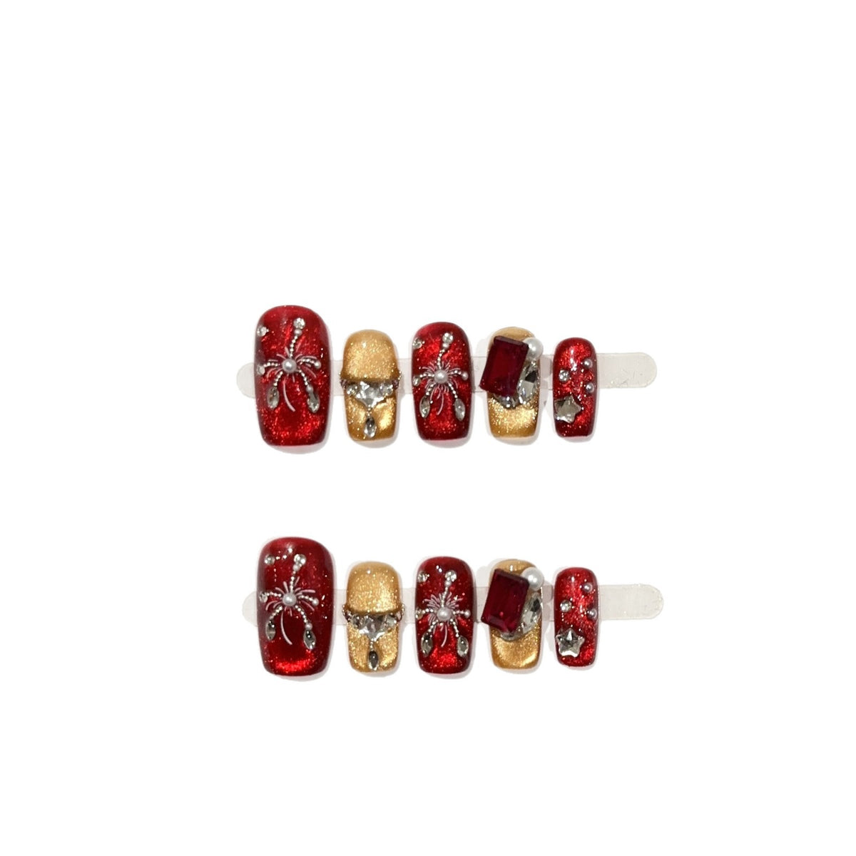 Themen Press-On Nagelkunst Set mit Spinnenakzenten