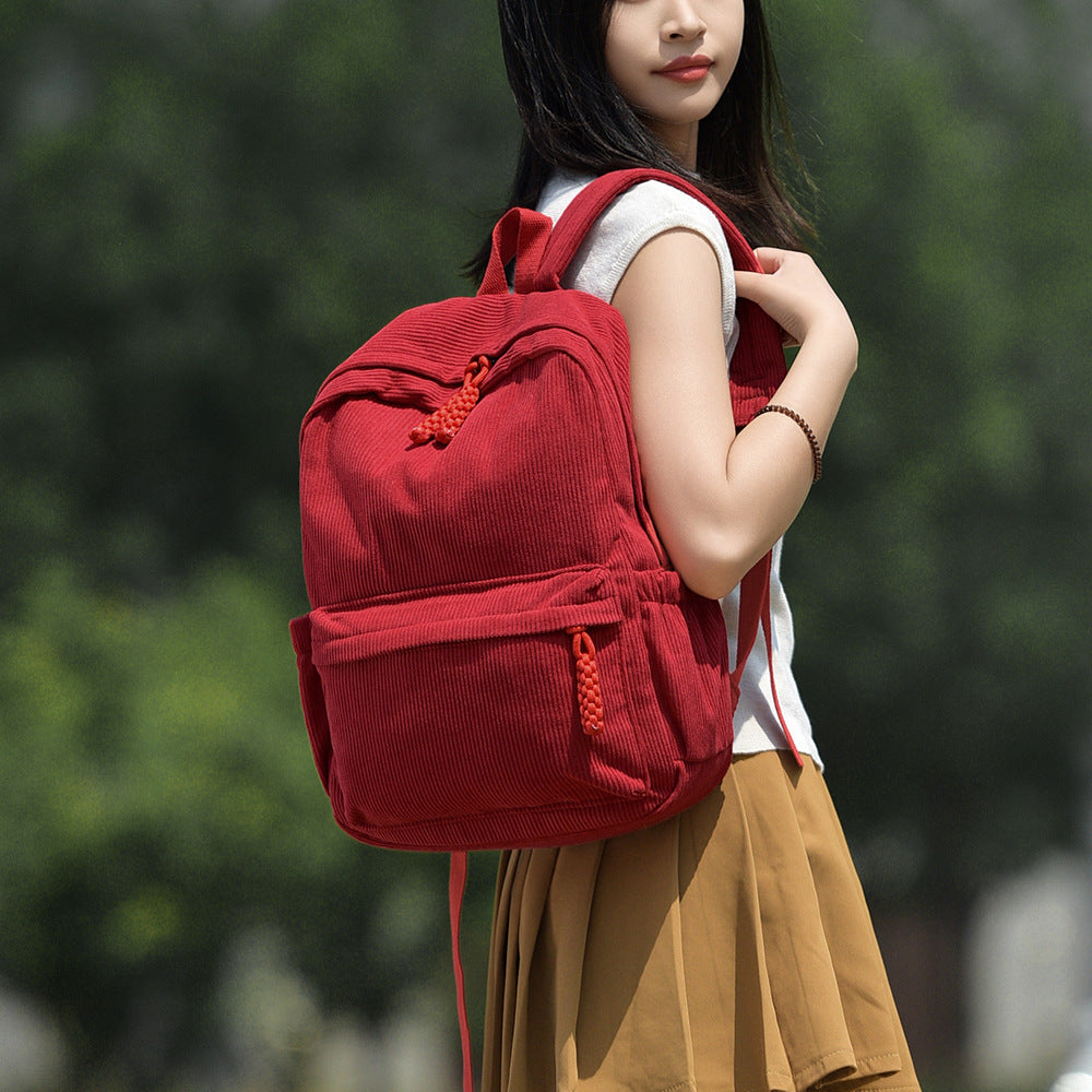 Lässiger Corduroy Rucksack Brehn