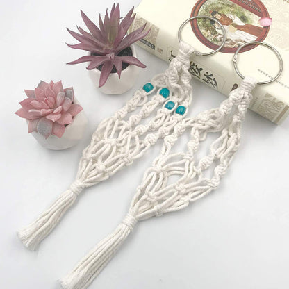 Schlüsselschmuck mit Makramee-Design Brehn