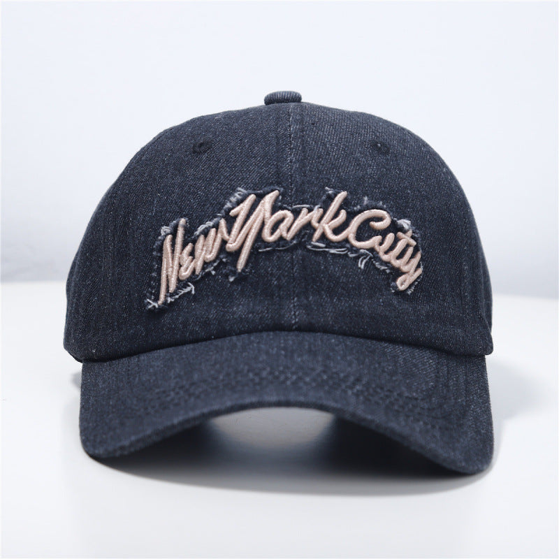 Frauen Distressed Denim Baseball Cap Brehn 1784083711