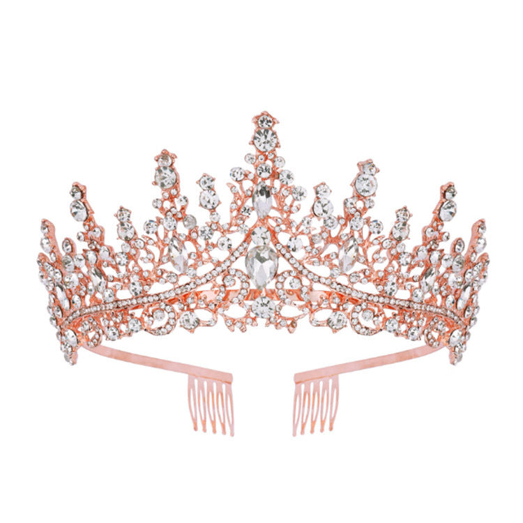 Damen Strass Tiara mit funkelnden Edelsteinen Brehn