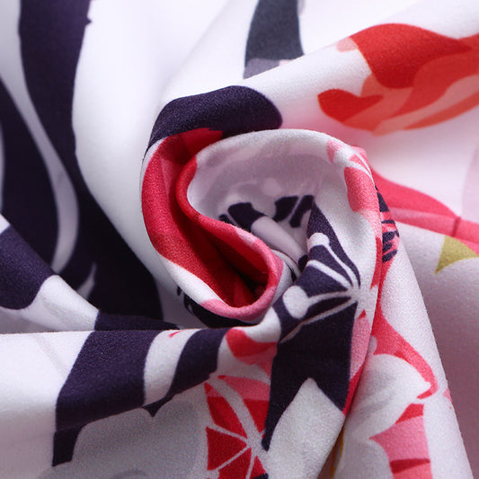 Damen Strandhandtuch mit buntem Flamingo-Muster Brehn