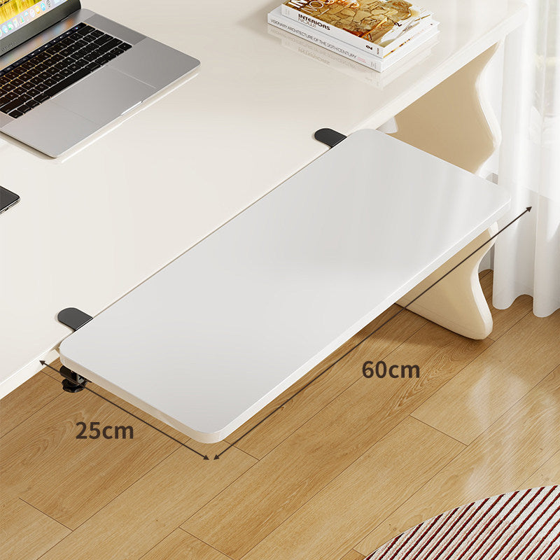 Unter-Desk Bambus Ausziehbare Arbeitsfläche Clamp-Montierte Tastatur- & Mausplattform
