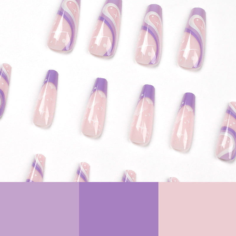 Kunstvolle Nagelverlängerungen mit trendigem Ombre-Design Brehn