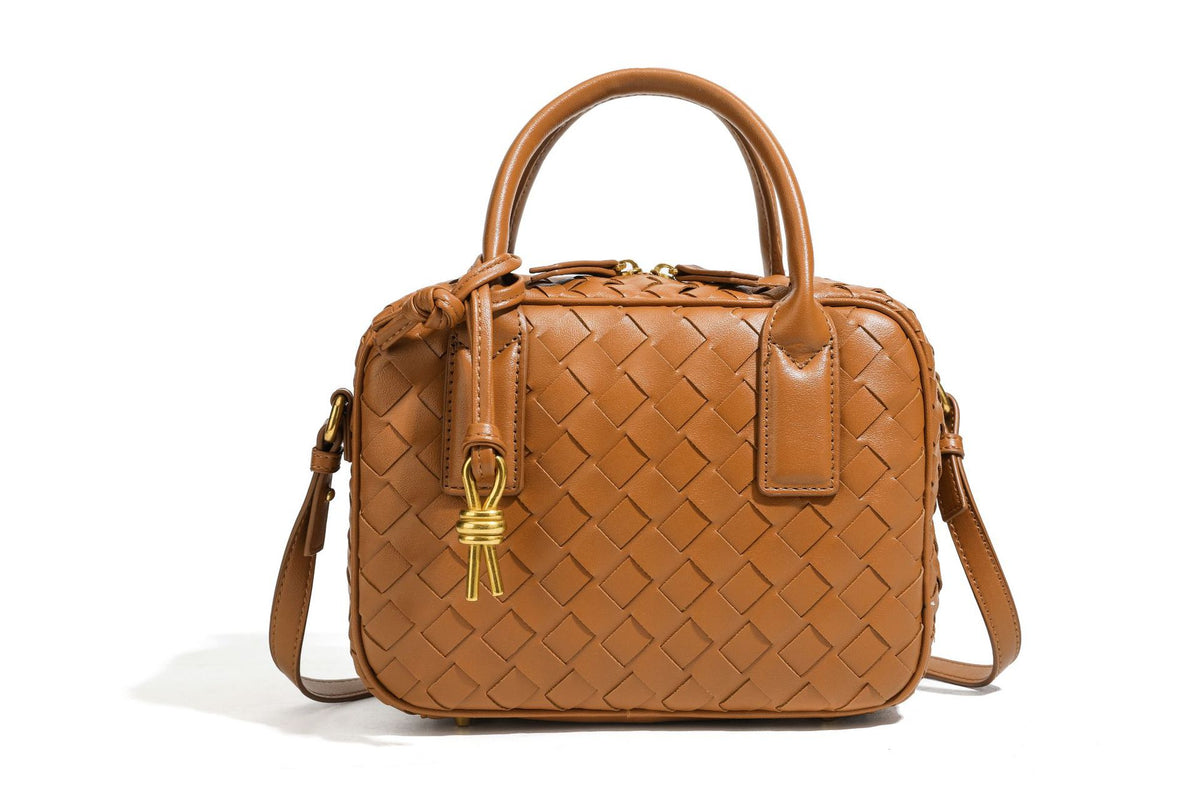 Texturierte Leder Boutique-Handtasche Brehn