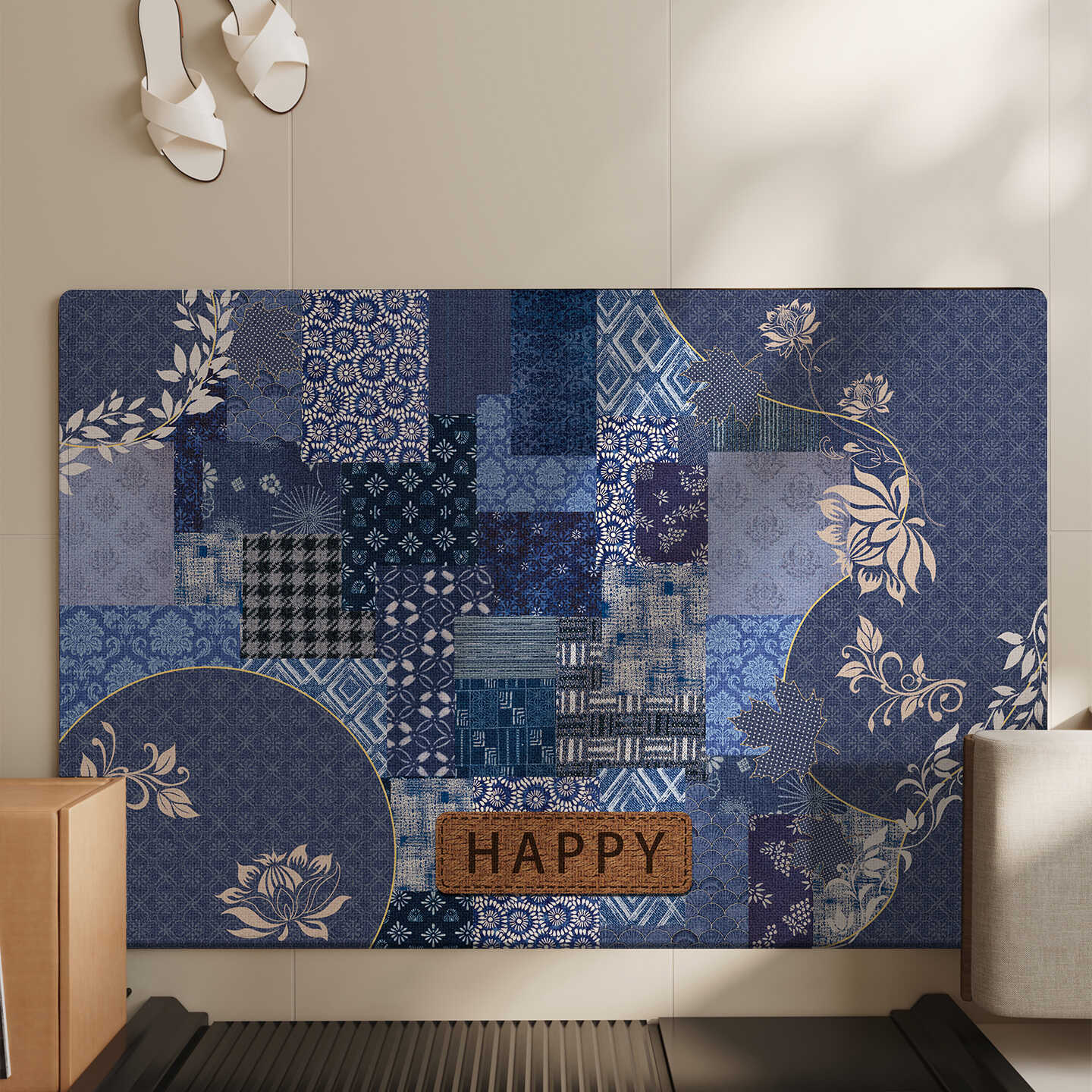 Künstlerische Patchwork-Bereichsmatte