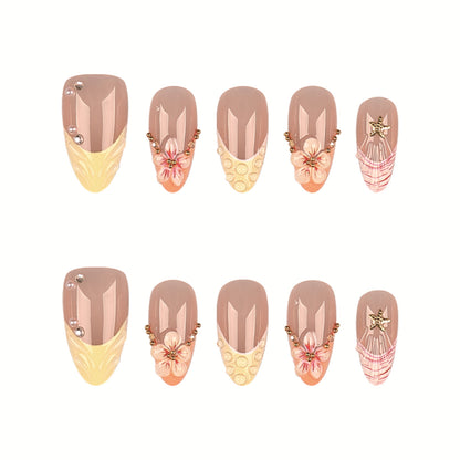 Dekorative florale Akzent-Presse-Nägel
