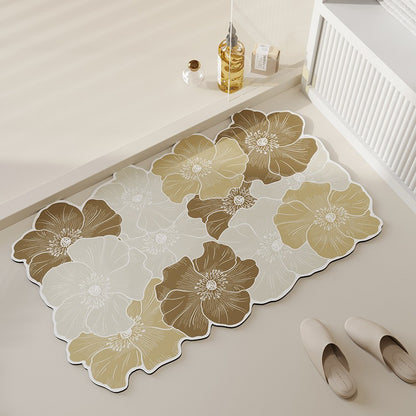 Dekorativer Floral-Muster-Badmatte