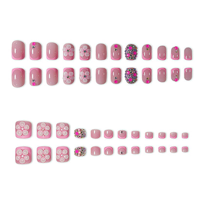 Künstlerisches Floral Press-On Nagelset Brehn 1787913642