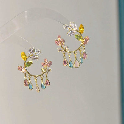 Künstlerische Florale Tropfenohrringe Brehn