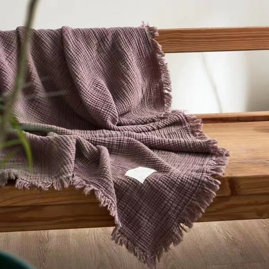 Damen kuschelige Waffelstruktur Decke Brehn