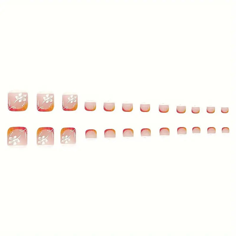 Trendige Blumige Acryl-Nagelkunst-Set Brehn