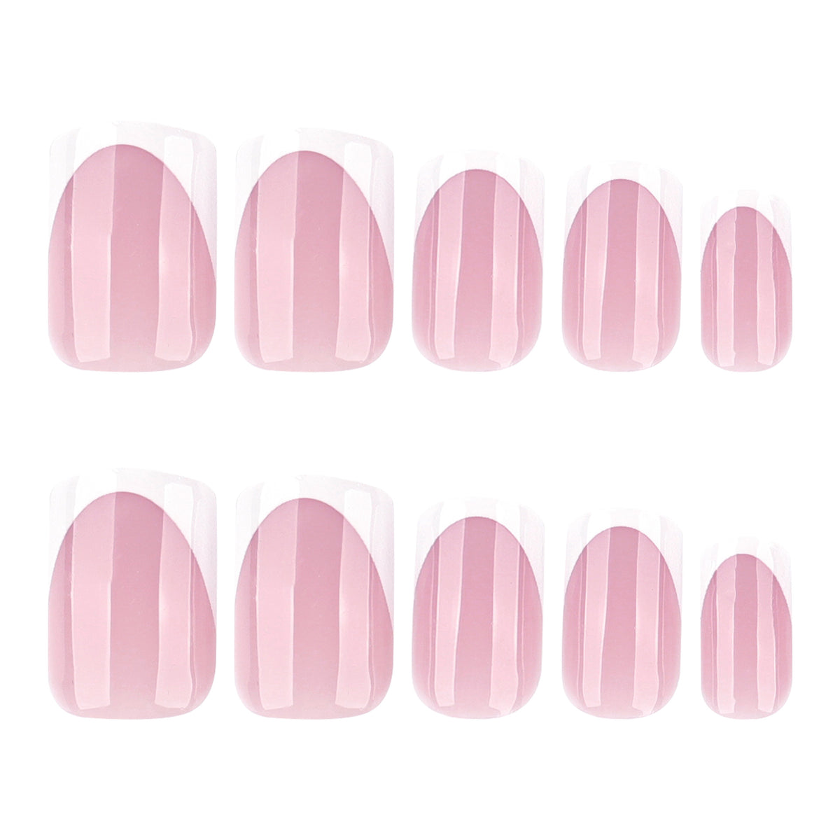 Französische Nagelverlängerungen mit glänzendem Finish Brehn